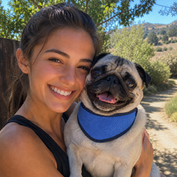 Dog wearing BreezePaws bandana